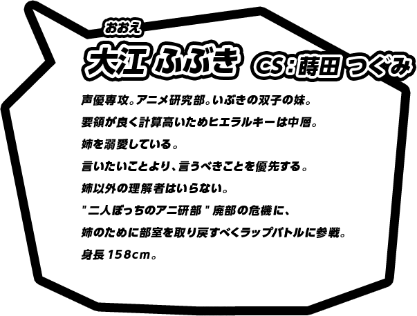 大江 ふぶき CS:蒔田 つぐみ